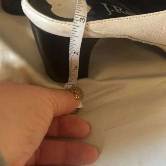 J. Renee Rodeo black and white leather mules - Picture 2 of 5